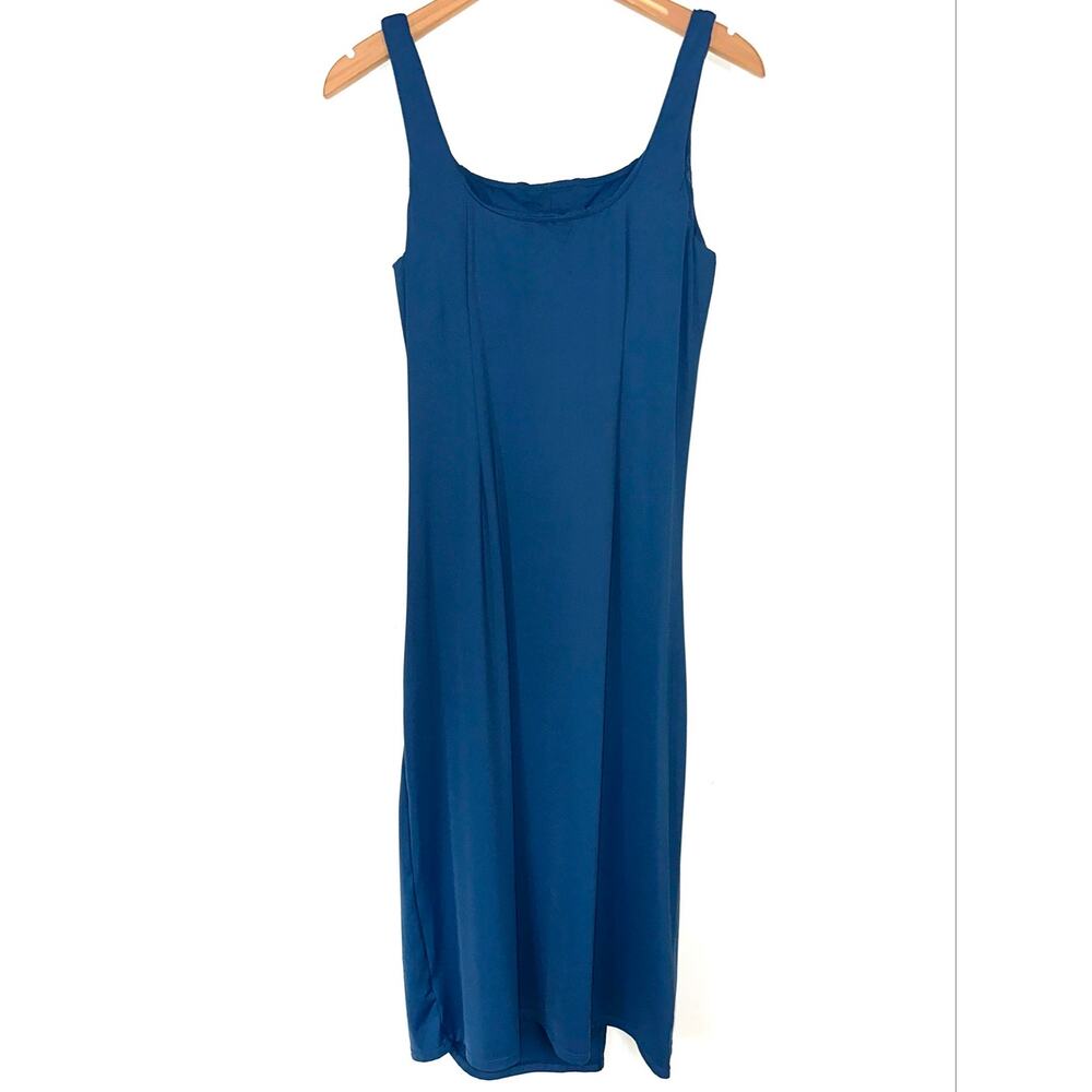 Halara Softlyzero Airy Square Neck Corset Ruched Split Bodycon Midi Dress Size L - Picture 7 of 14